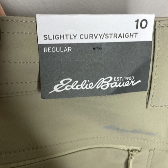 Eddie Bauer Women's Beige Slightly Curvy Straight Leg Pants Size 10 NWT - Picture 5 of 6